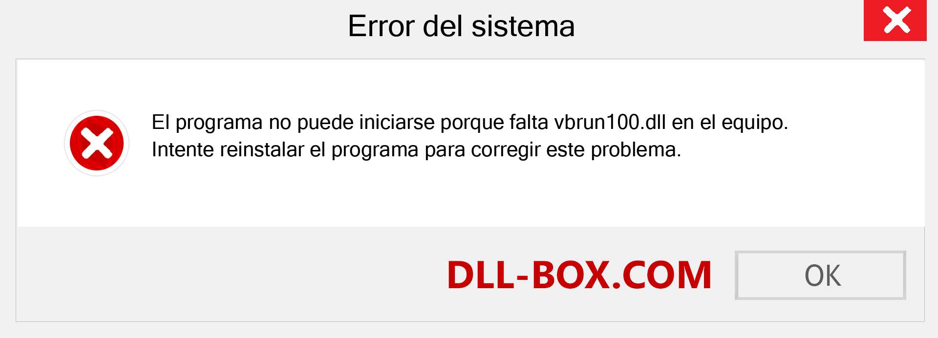 ¿Falta el archivo vbrun100.dll ?. Descargar para Windows 7, 8, 10 - Corregir vbrun100 dll Missing Error en Windows, fotos, imágenes