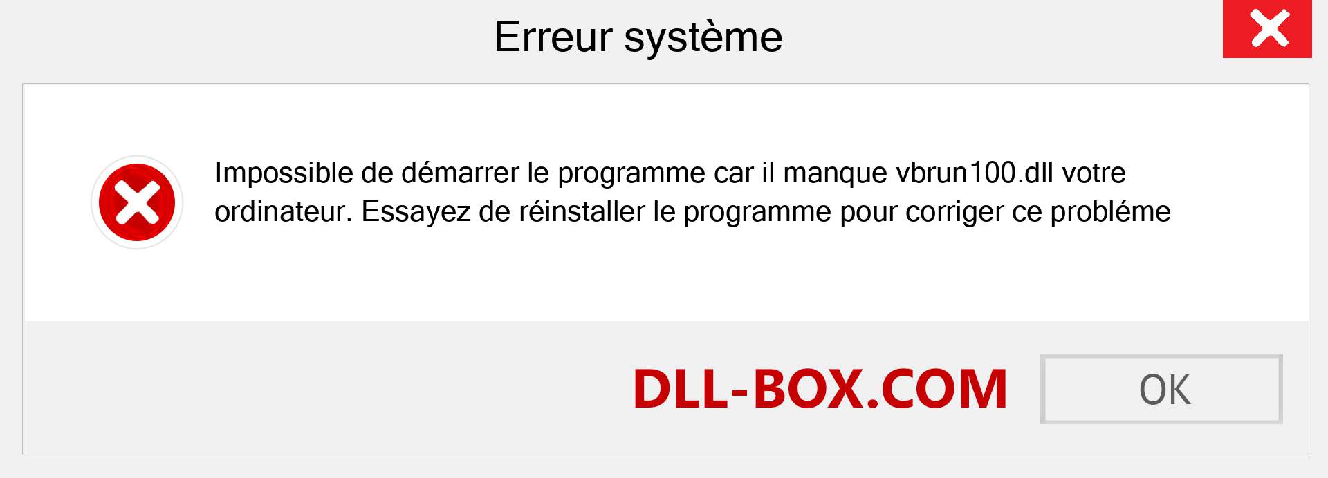 Le fichier vbrun100.dll est manquant ?. Télécharger pour Windows 7, 8, 10 - Correction de l'erreur manquante vbrun100 dll sur Windows, photos, images